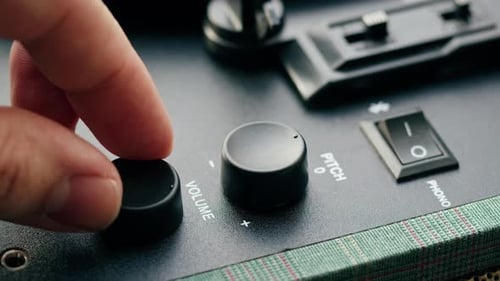 Turning on Music Volume Closeup