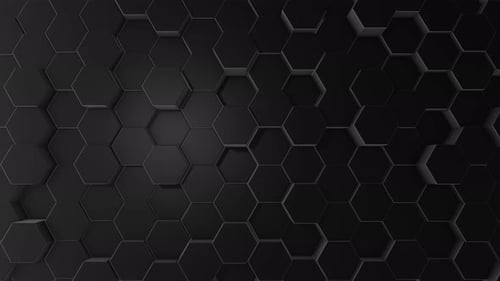 Boucle transparente à fond hexagonal noir