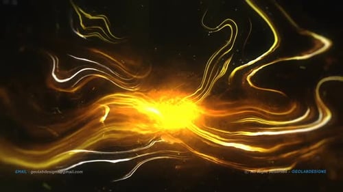 Dynamic Golden Fluid Particle Flow Background