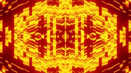 Fire Red And Orange Kaleidoscope Background Vj Loop 4K