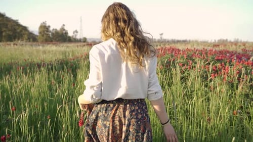 Walking Through A Field