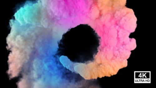 Colorful Abstract Smoke Fluid Reveal Transition