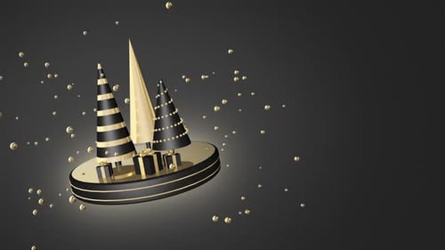 Christmas background 3D with Christmas trees on a seamless loop