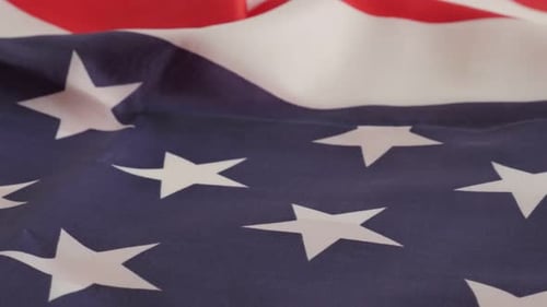 Close Up of American Flag Waving