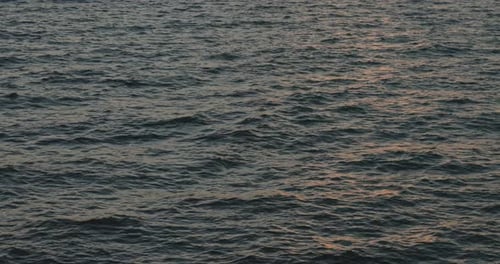 Sea wave under sunset