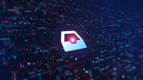 Futuristic Digital Technology Data Icon Animated Background