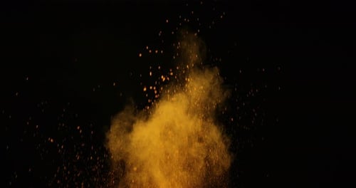 Explosion Of Orange Powder