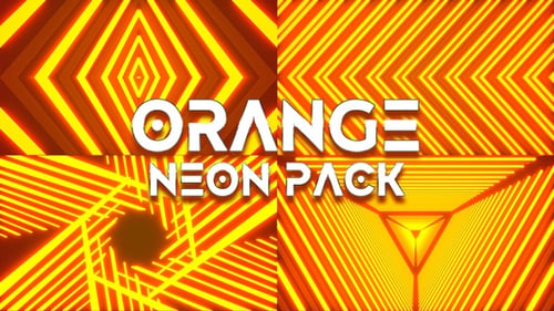 Abstract Neon Geometric Tunnel Backgrounds Pack