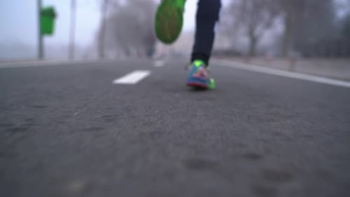 Man running outside