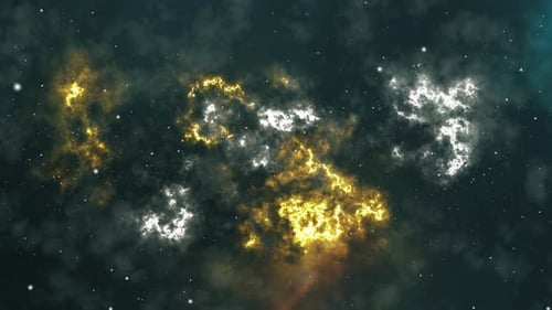 4K Science-Fiction-Weltraumnebel mit Gewitter