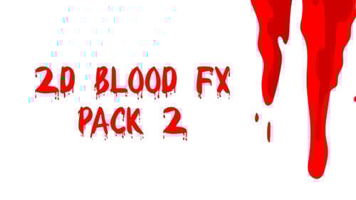 2D Animated Blood Splatter and Drip Effects Pack