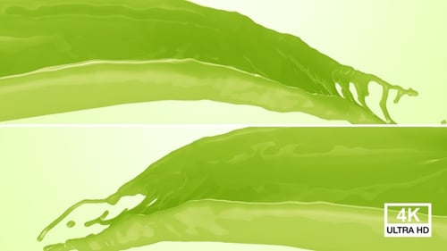 Pouring Kiwi Fruit Juice 4K