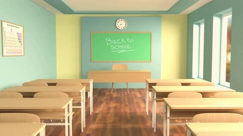 Back To School Empty Classroom No students in class