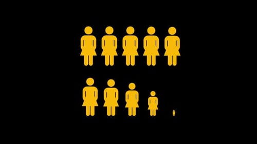 Animated Flat Design People Counter Infographic