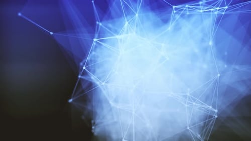 Futuristic Blue Technology Plexus Network Loop Background