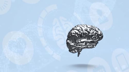 Spinning grey brain