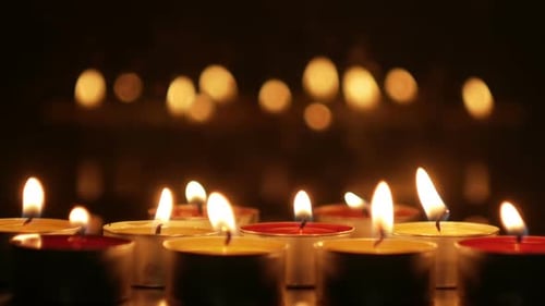 Flickering Candlelight for Meditation and Remembrance