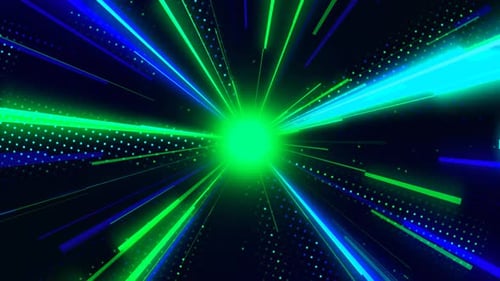 Futuristic Hyper Speed Light Rays Digital Tunnel Background