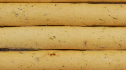 Close Up of Tasty Grissini Breadsticks
