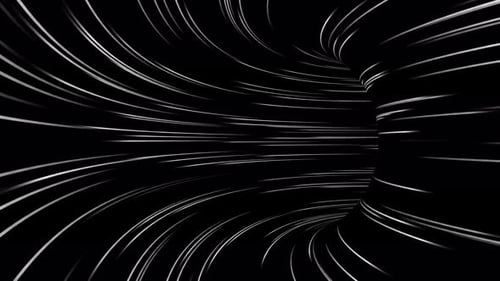 Black and White Striped Tunnel