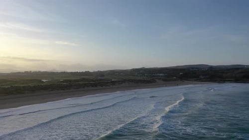 Aerial View Culdaff Beach Donegal Ireland