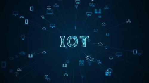 Futuristic IOT Network Technology Background Animation