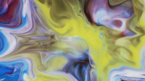 Abstract Fluid Colors Blending and Morphing