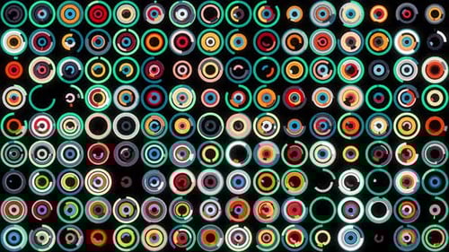 Dynamic Abstract Circles Geometric Data Pattern Animation