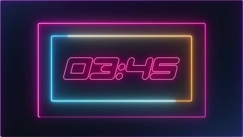 Neon Countdown 5 Minutes