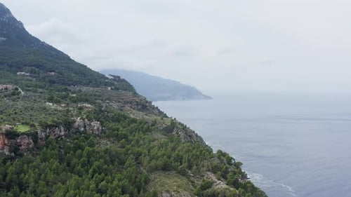 Aerial View of the Rocky Shoreline
