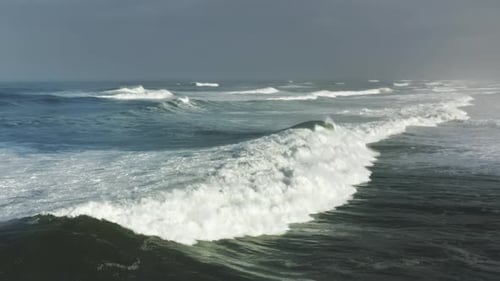 Endless Atlantic Ocean with Clear Blue Skies Above