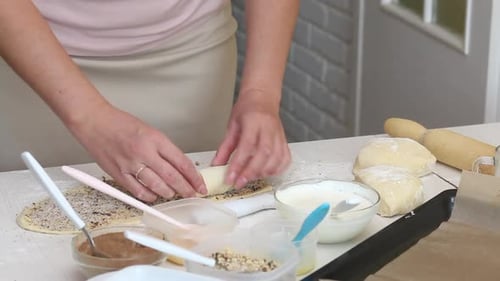 Brötchen zu Hause machen.