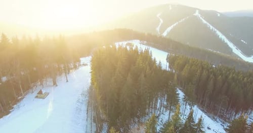 Ski Resort in Mountains