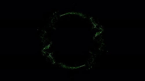 Glowing Magic Green Particle Circle Trail Animation