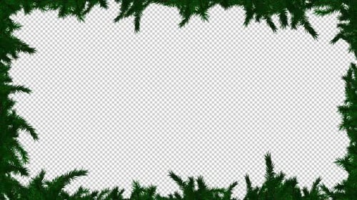 Christmas Tree - Frame Garland - Rectangle Shape - Spinning Loop