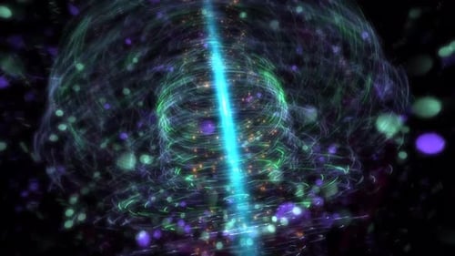 Fond de boucle mobile de vortex spatial