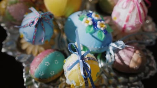 Plate with Decorative Easter Eggs