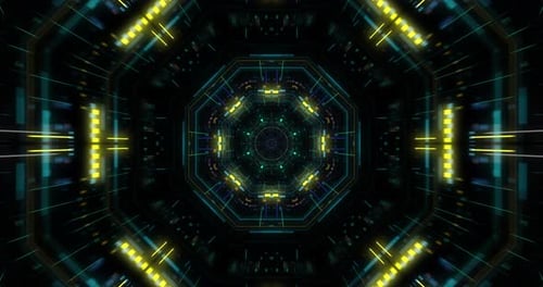 Seamless loop of abstract futuristic technological background