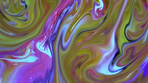 Abstract Flowing Background with Multicolored Swirls