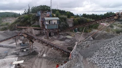 Aerial View of an Industrial Quarry