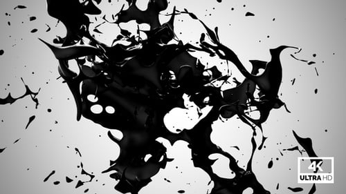 Abstrakter Black Ink Splash V2