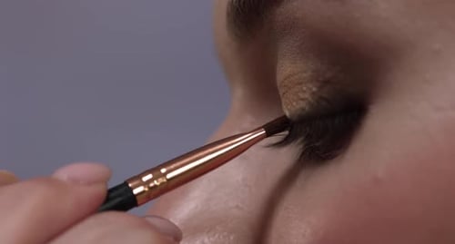 Close Up Of Upper Eyelid Makeup