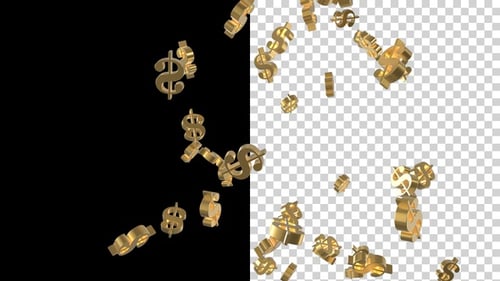 Flying Currency Dollar Symbols V3