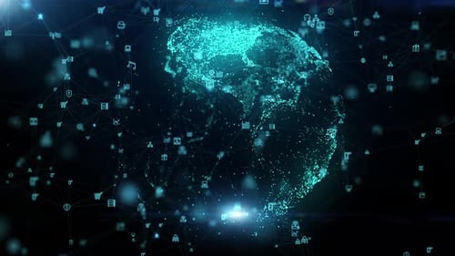 Technology Digital Data Network 01358