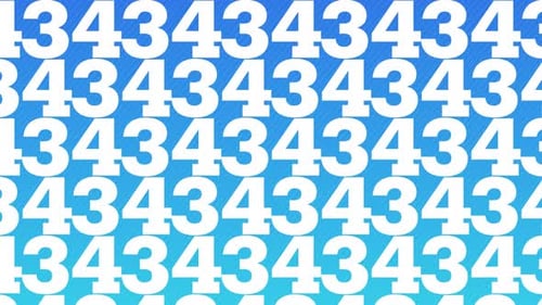 Seamless Loop of Changing Numeric Pattern on Gradient Background