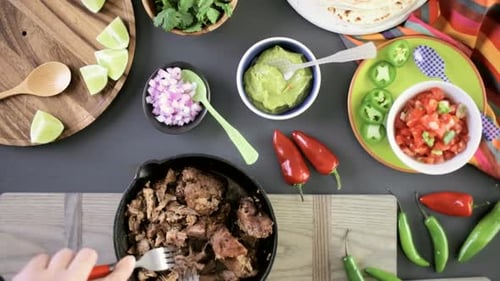 Savory Beef Taco Preparation with Fresh Ingredients