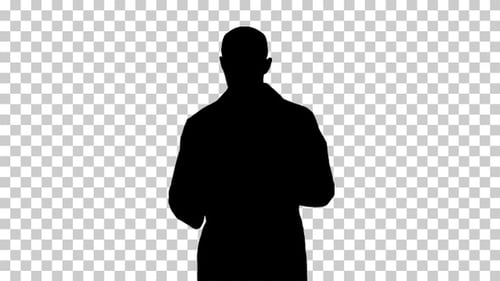 Silhouette male doctor, Alpha Channel