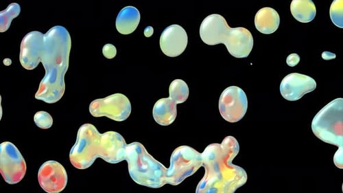 Abstract Colorful Water Drop Falling 4K