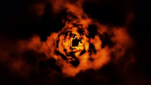 Abstract Fiery Smoke Vortex Tunnel Background Animation