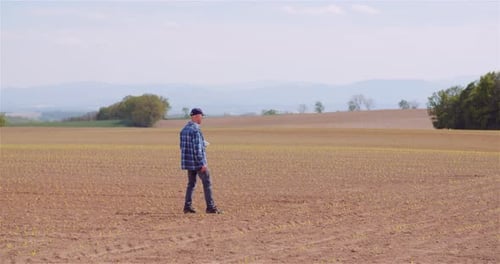 Portrait of Agriculture Farmer Working at Farm